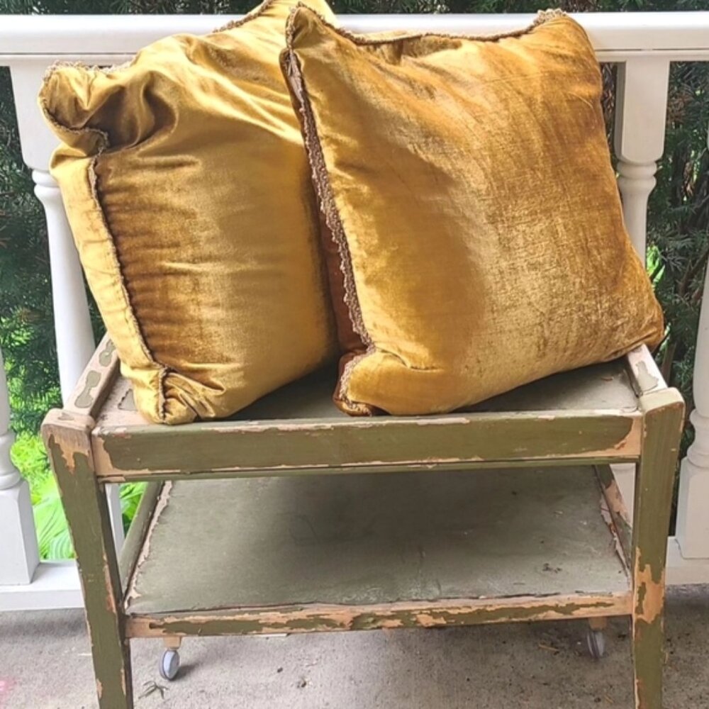 Golden Velvet Cushions